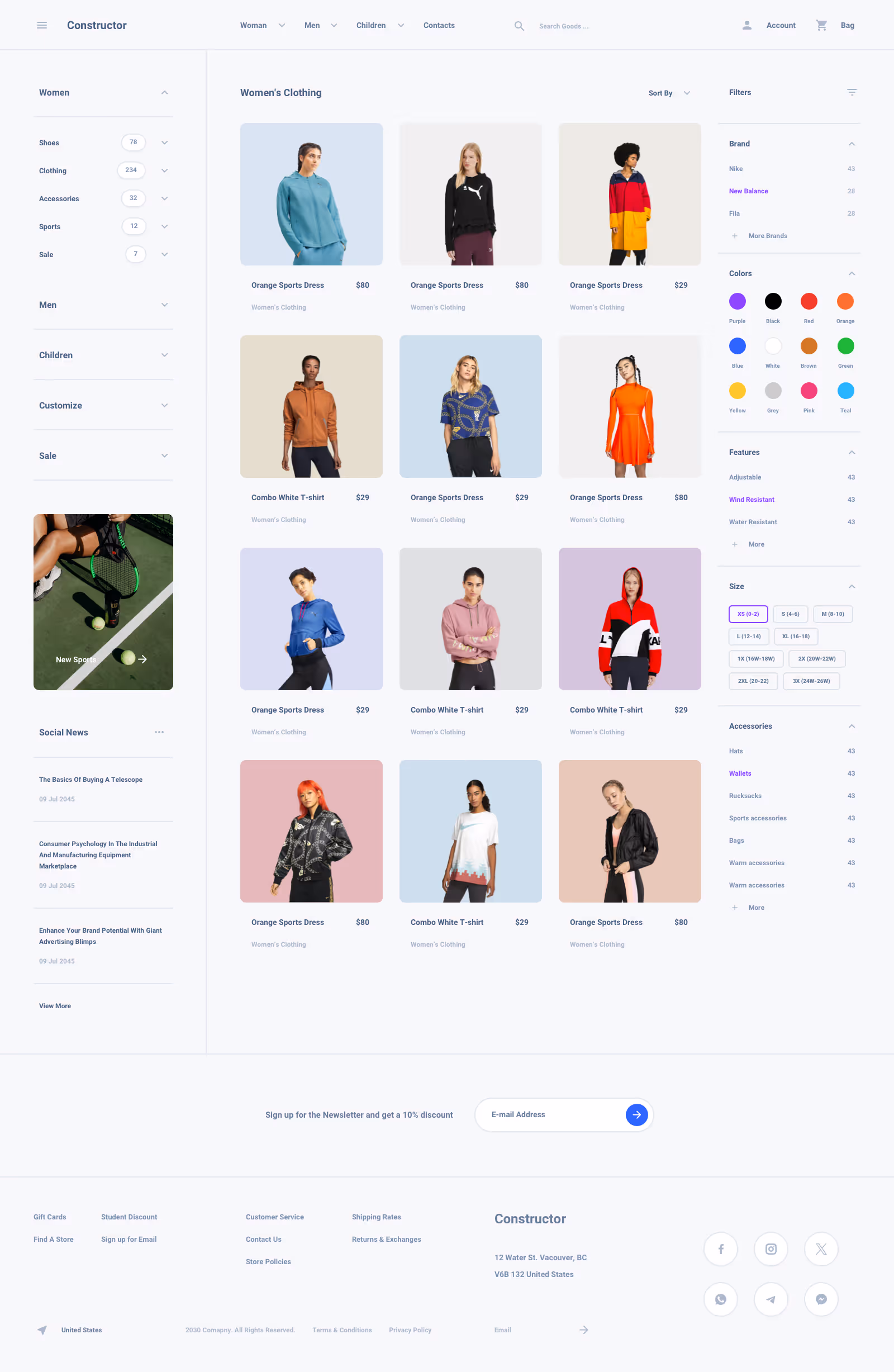 Shoes Commerce Ui Kit for Sketch, Figma and Adobe XD