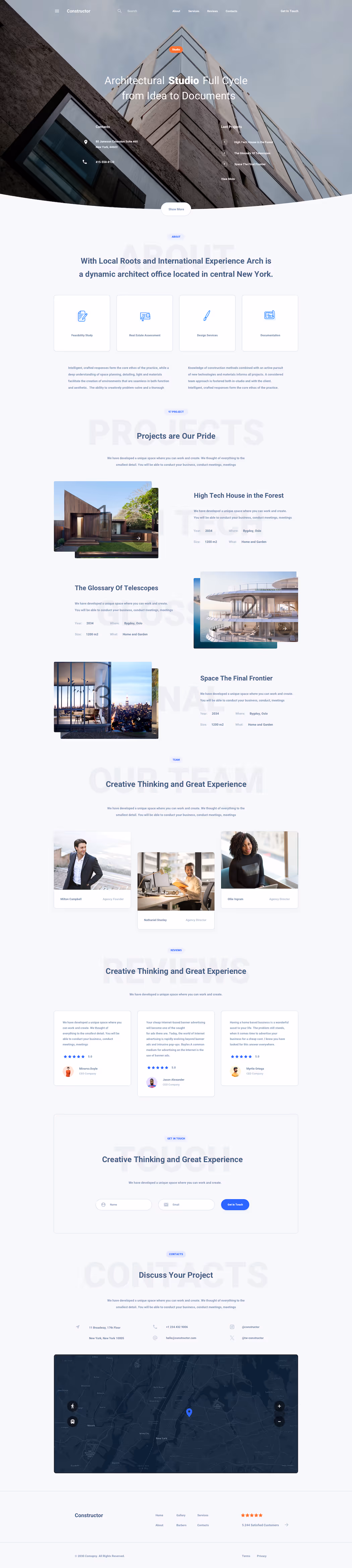 Architecture Agency Template Ui Kit for Sketch, Figma and Adobe XD