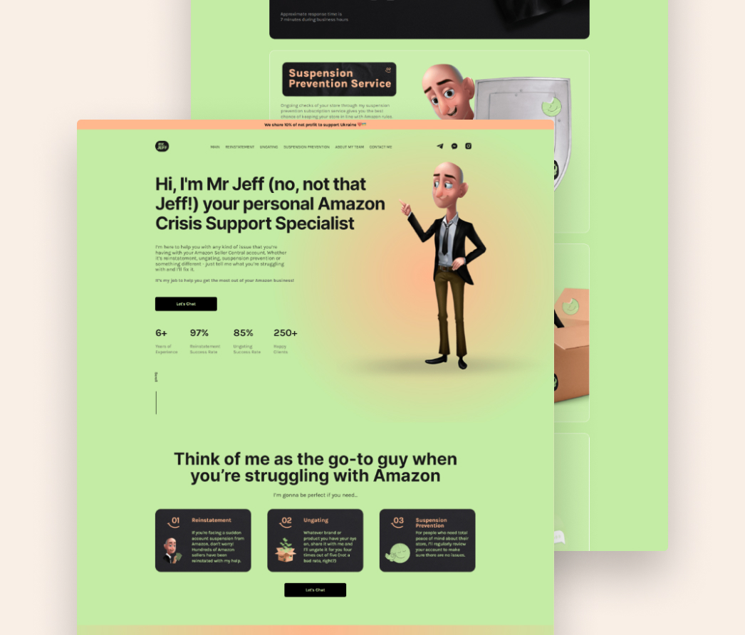 A mockup of a project