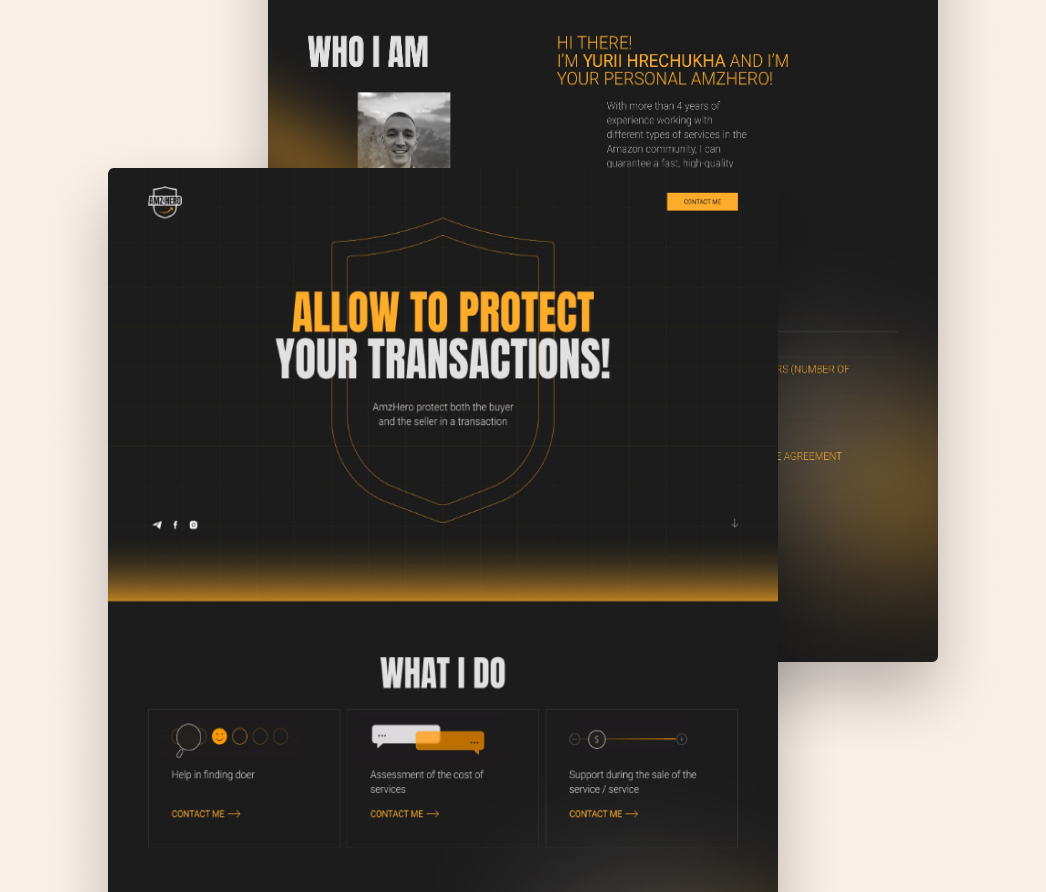 A mockup of a project