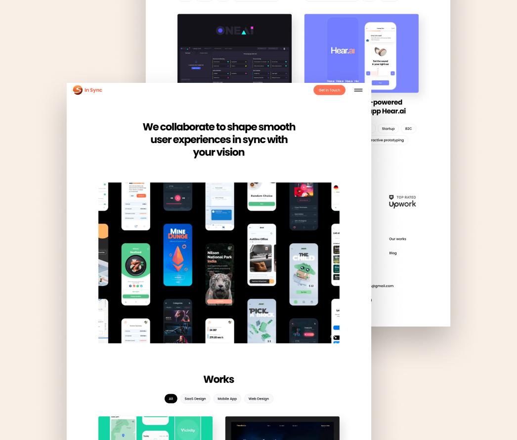 A mockup of a project