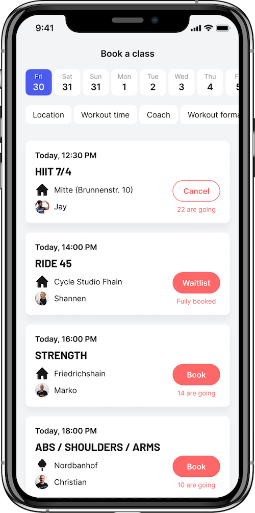 BEAT81 app book a class