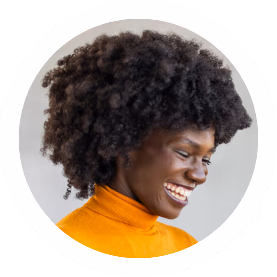 Image of a woman in a circle
