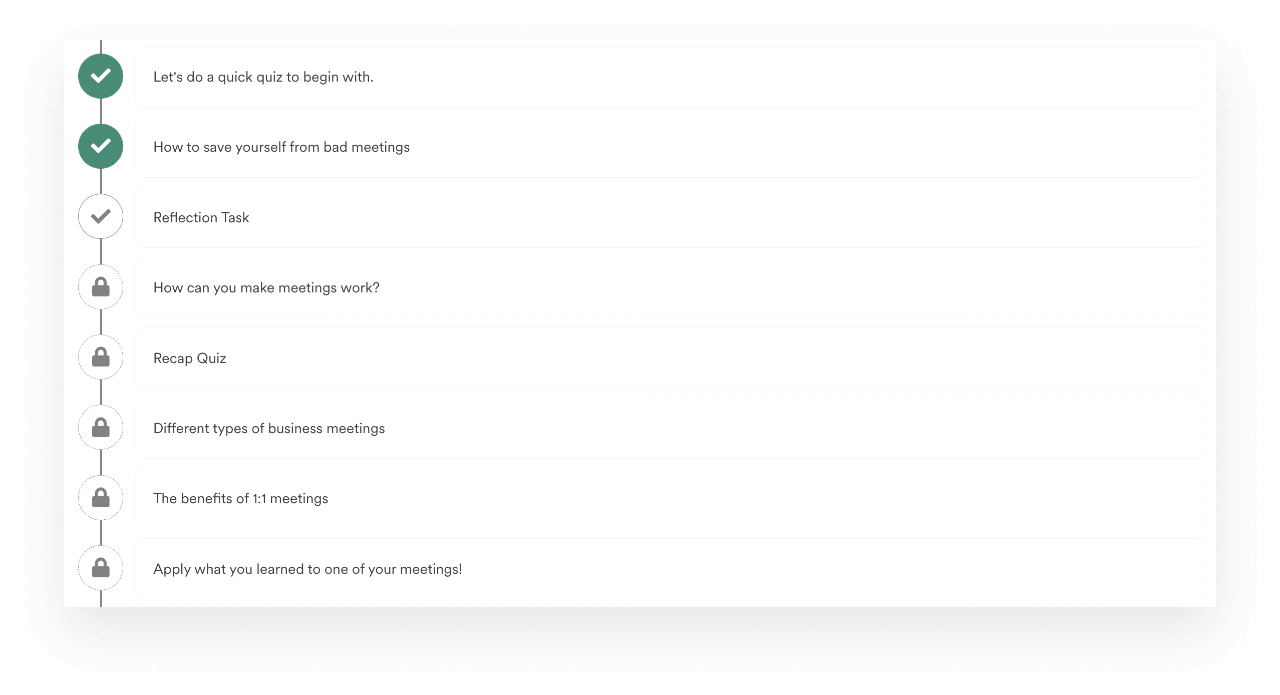 A screenshot of Leapsome’s Feedback Learning Path.