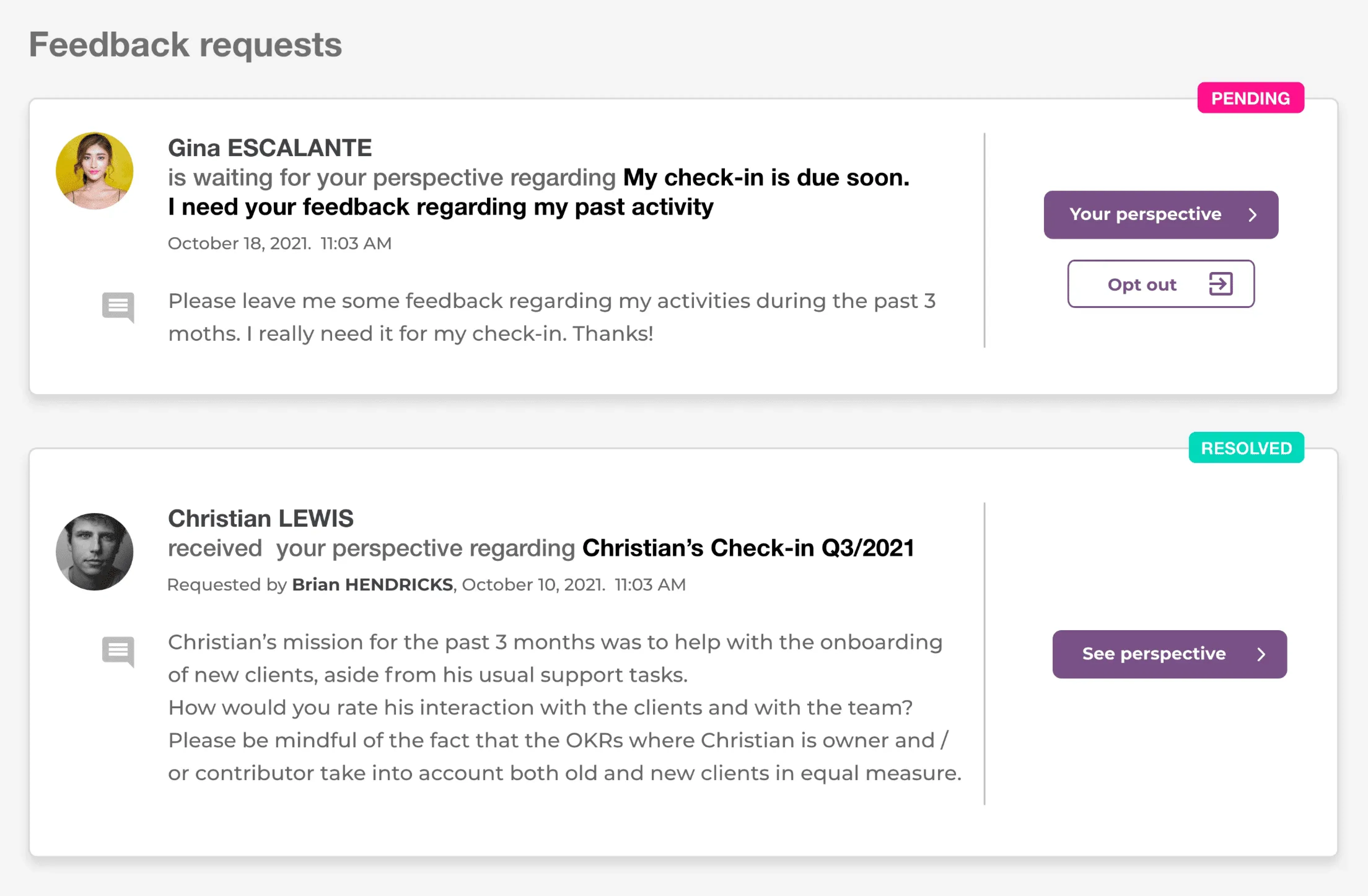 Screenshot of the Mirro UI.