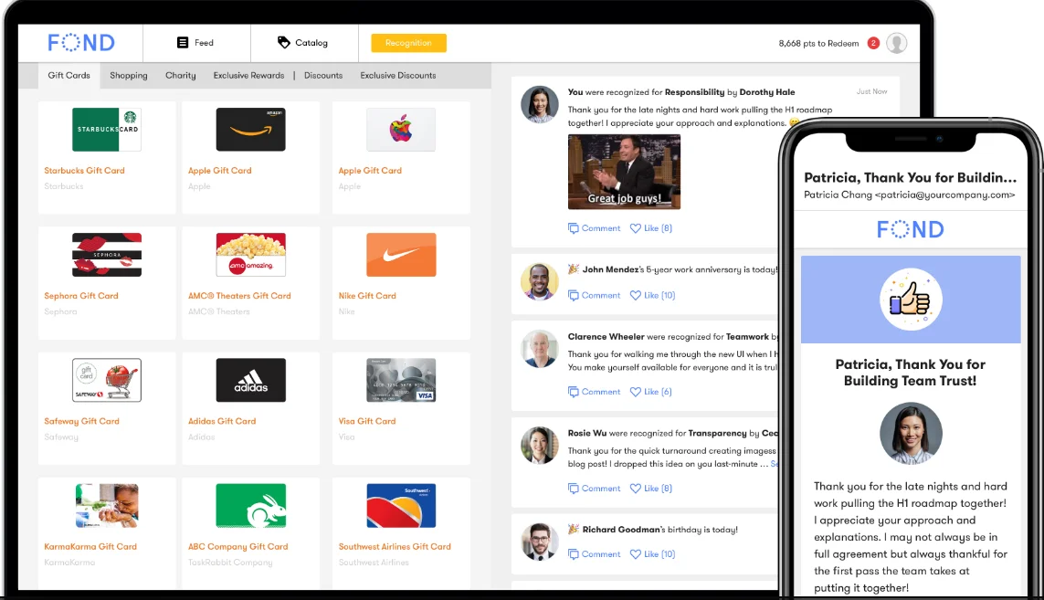 Screenshot of the Fond UI.