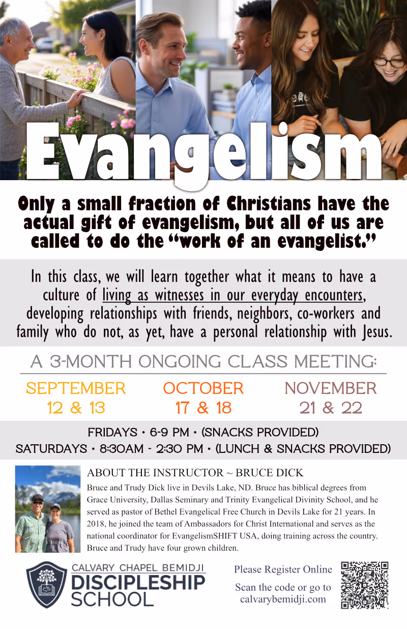 Evangelism -- Seminar 1 (Sept 2025)