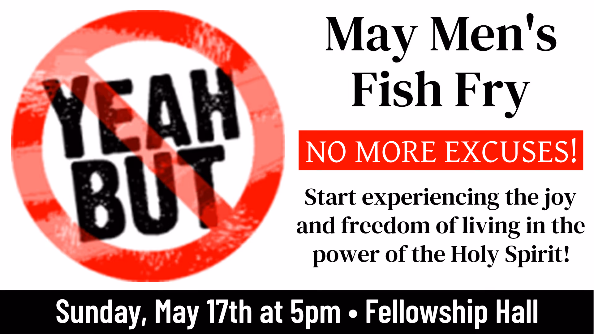 Men's Fellowship Fish Fry Dinner ~ May 17th