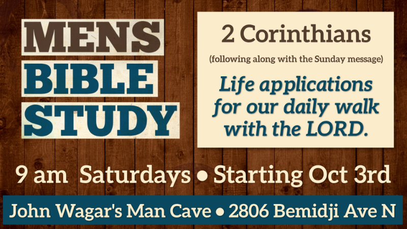 Men's Saturday Morning Bible Study ~ 2 Corinthians