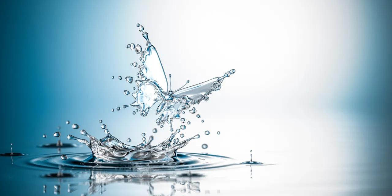 A butterfly made from a water drop