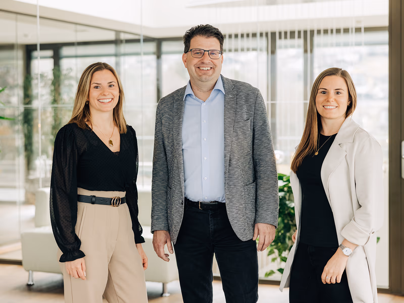 Geschäftsleitung der Hauenstein Gruppe, Nathalie Hauenstein, Daniel Eschmann und Andrea Hauenstein