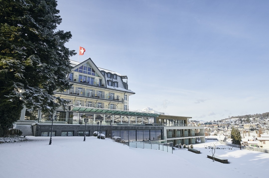 Exterior view of the Strandhotel Belvédère