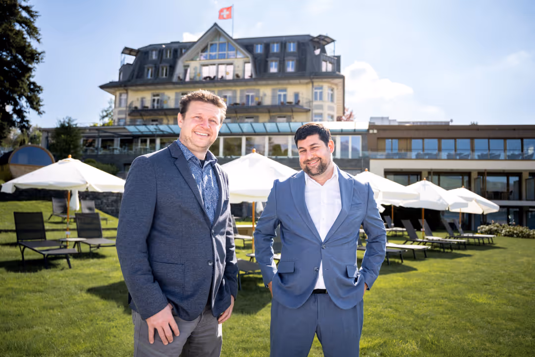 Roger Wyrsch and Francis Nova, hosts at the Belvédère Strandhotel Spiez