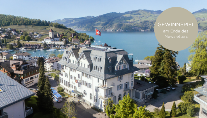 Belvedere Strandhotel mit Aussicht auf die Spiezer Bucht