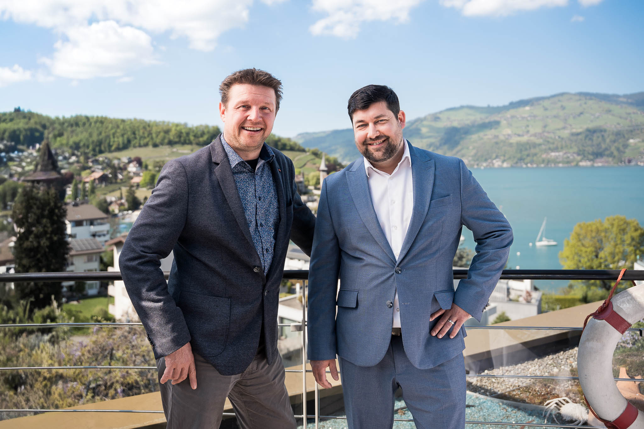 Roger Wyrsch and Francis Nova, hotel managers