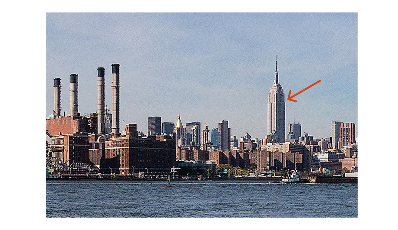 Image of the New York skyline where the image has been over-sharpened