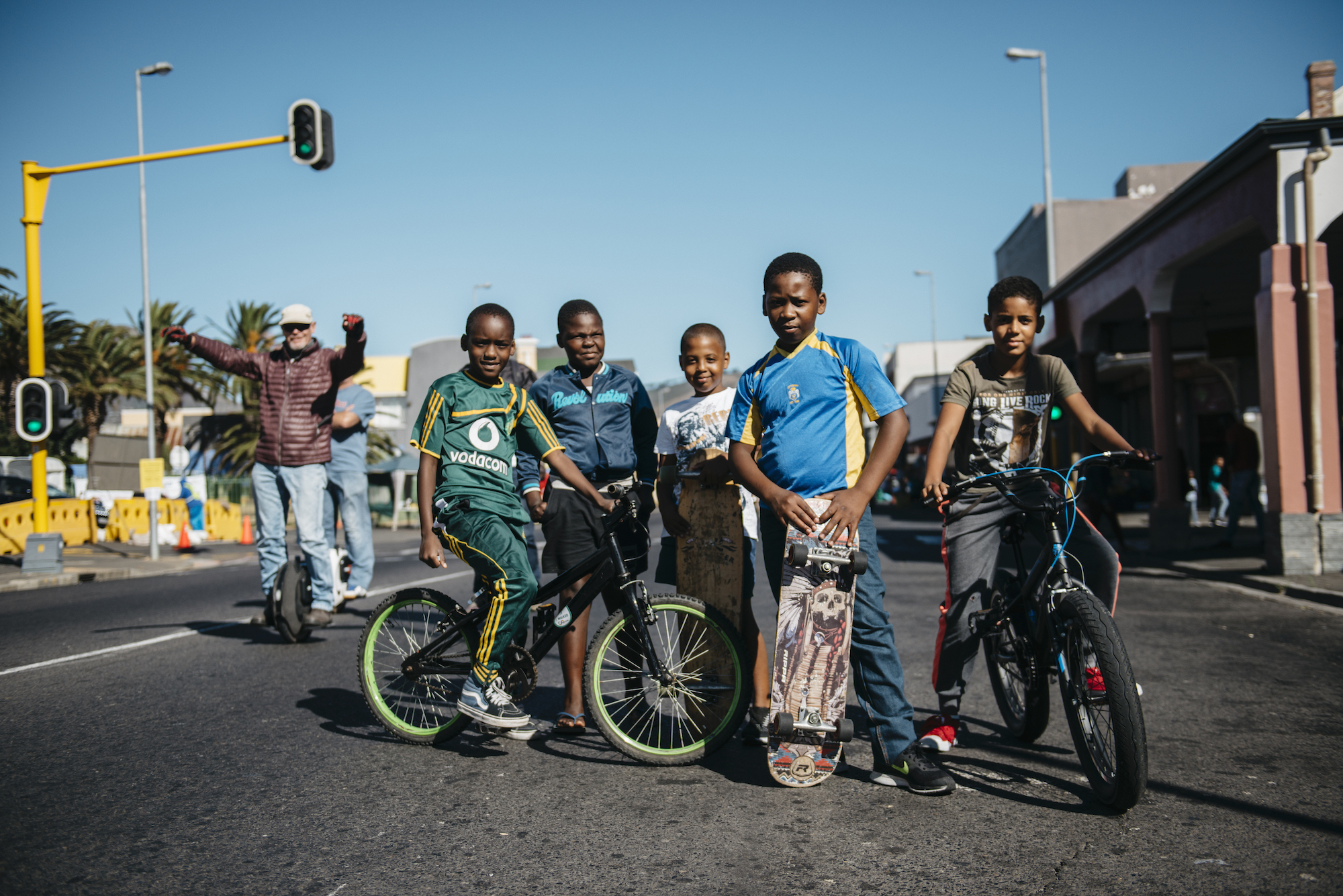 A group of kids in Capetown, South Africa.