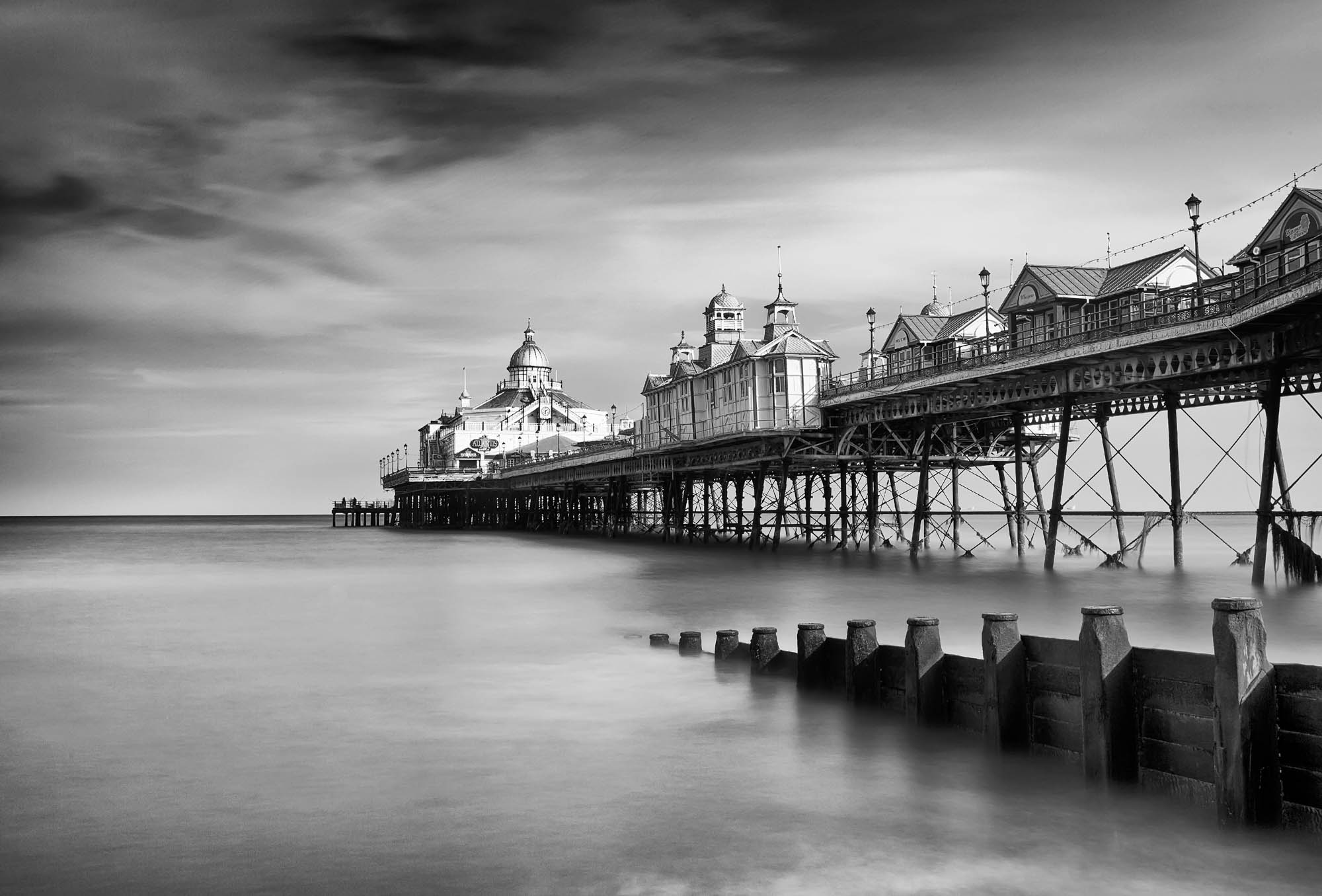 Seascape with long exposure at Eastbourne Pier