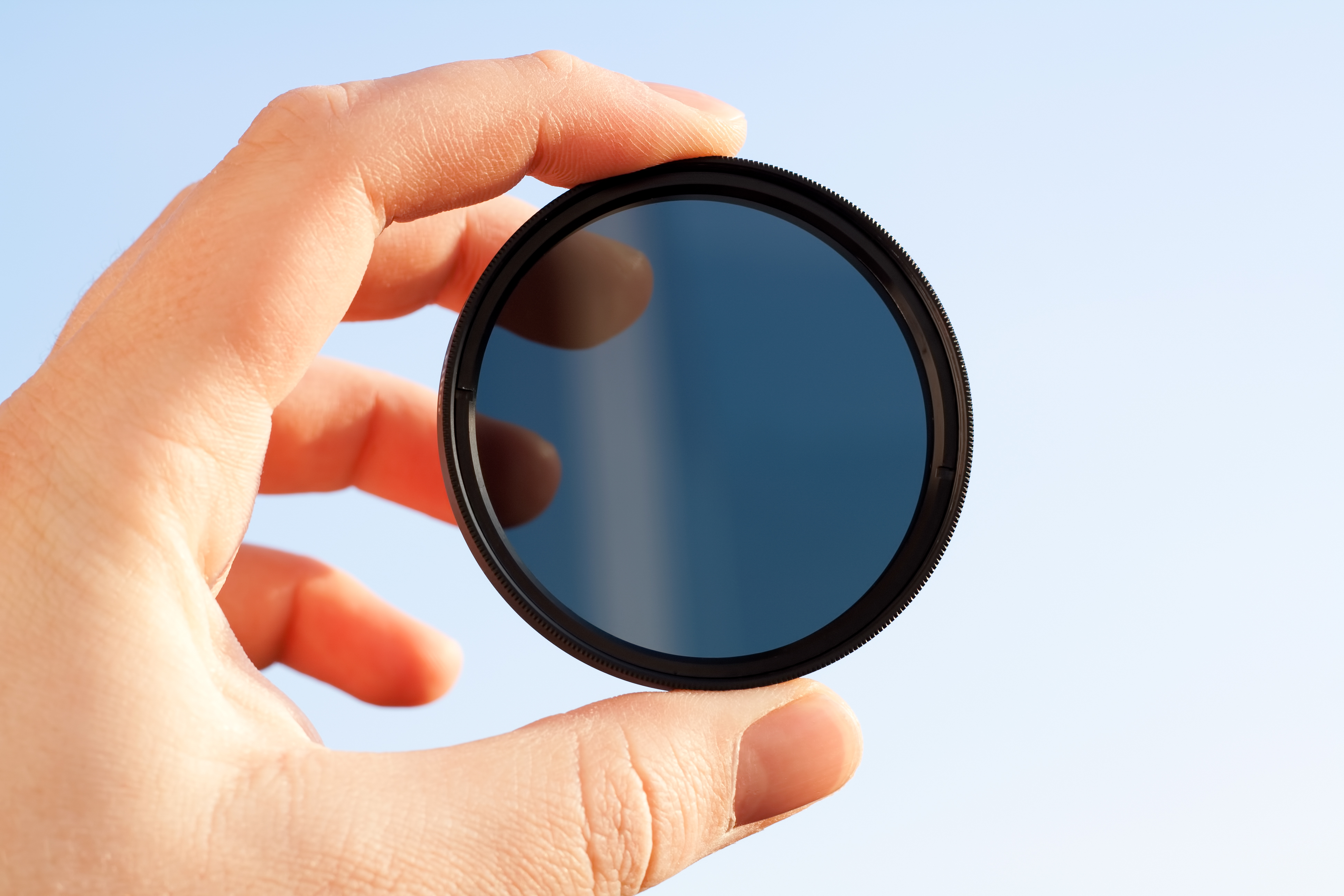 Example of a screw-on ND filter that is placed directly on the lens
