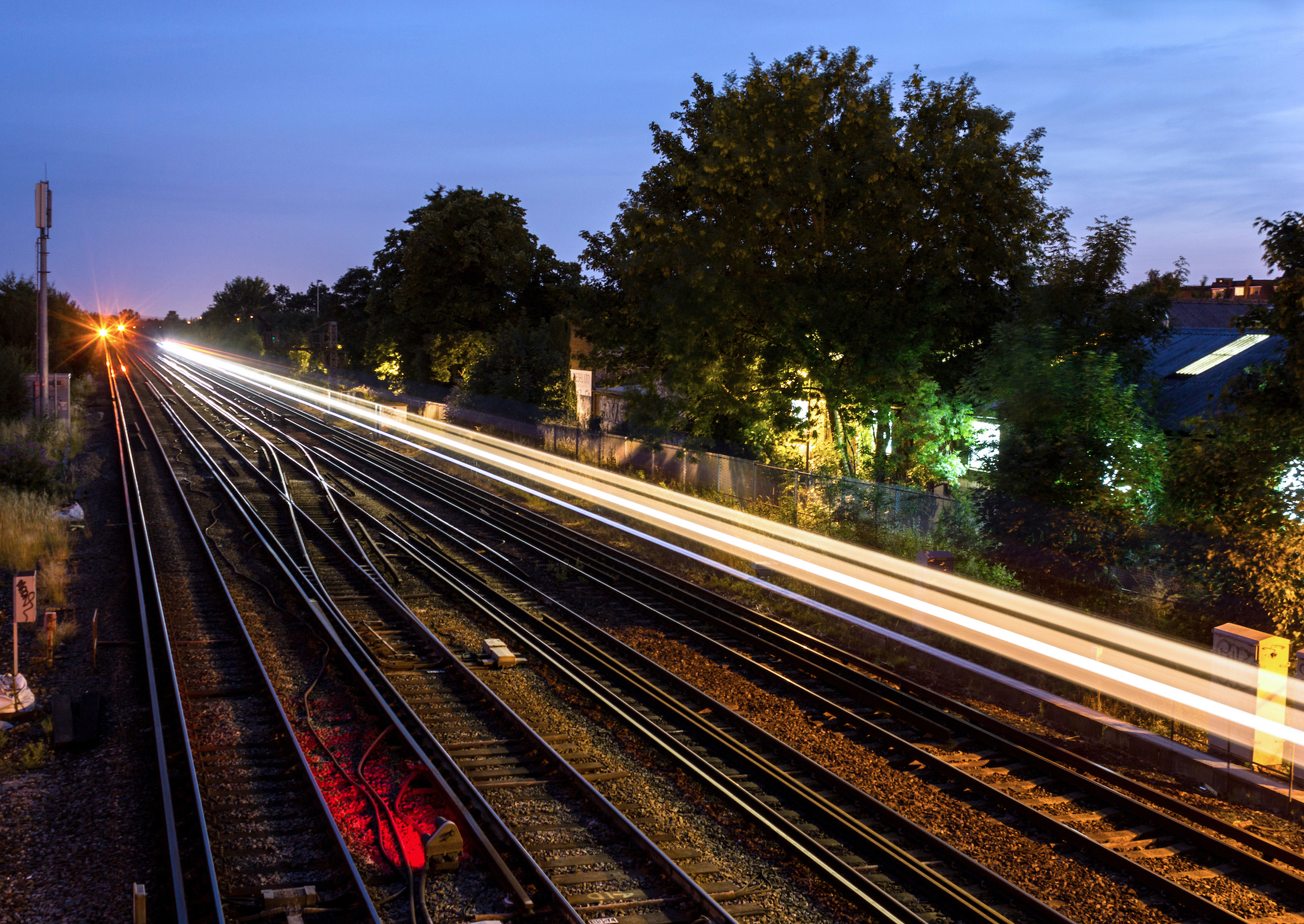 Railway lines at Wimbledon, London