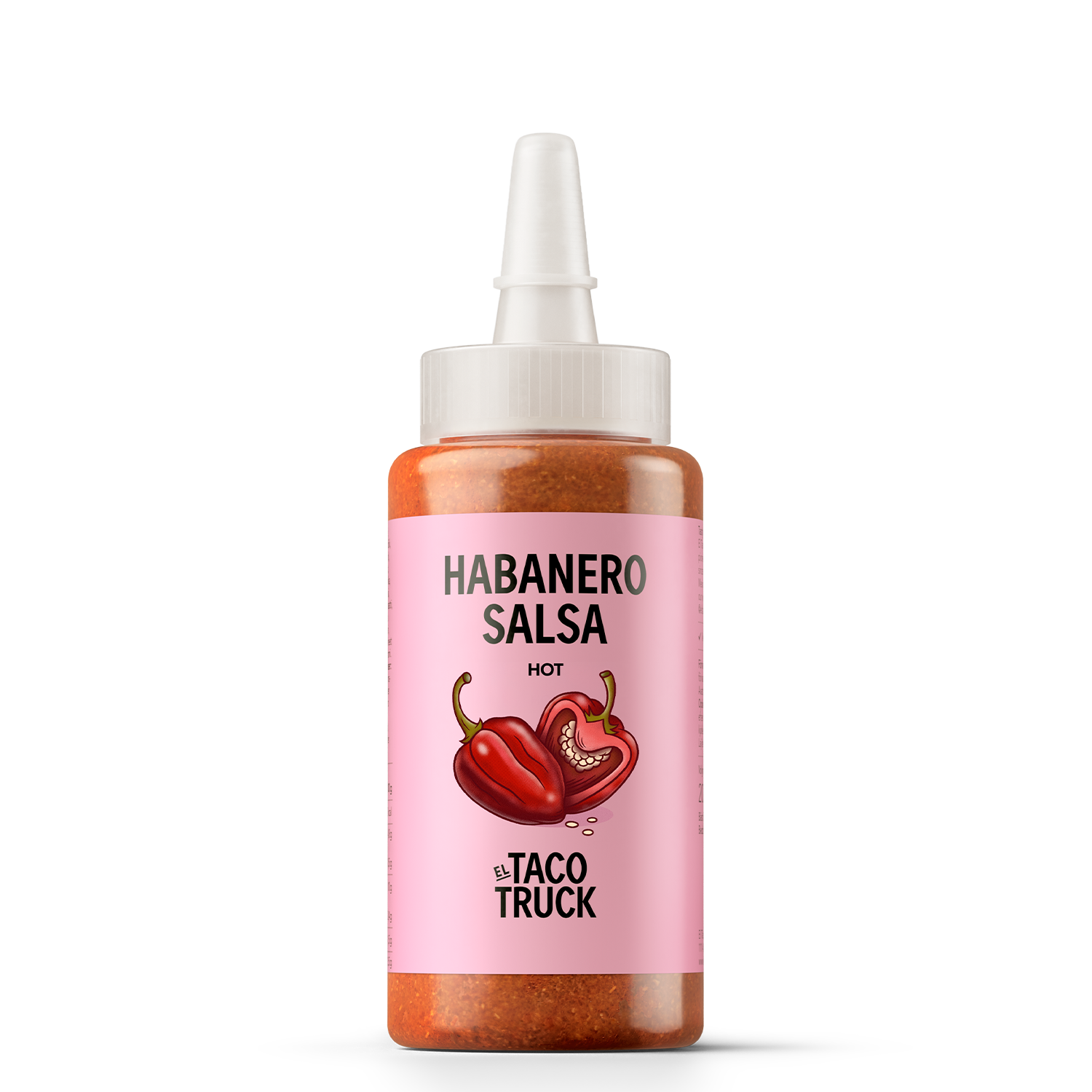 Produktbild av El Taco Trucks veganska Habanero Salsa. 