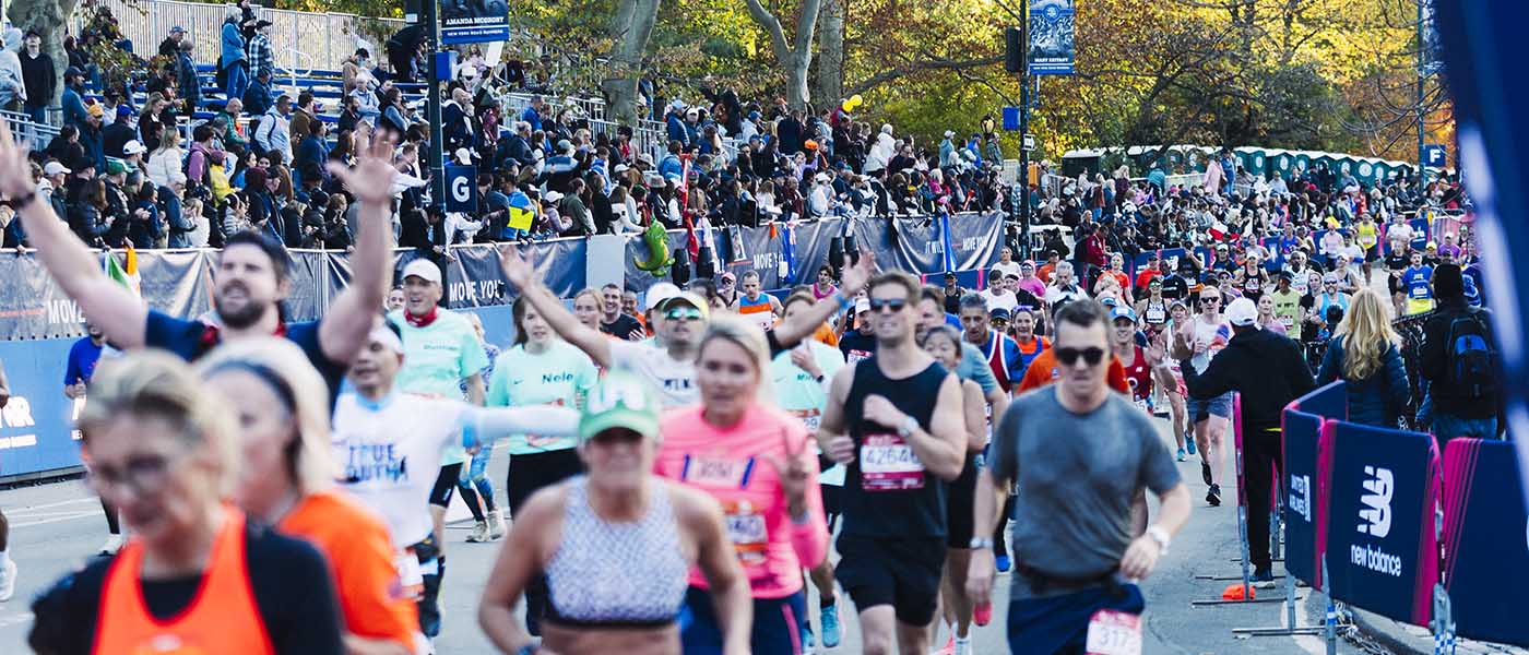 Runners take part in the TCS New York City Marathon
