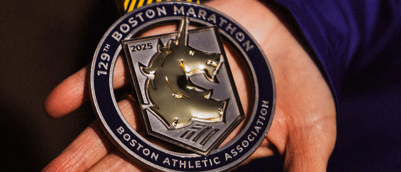 The Boston Marathon finishers' medal