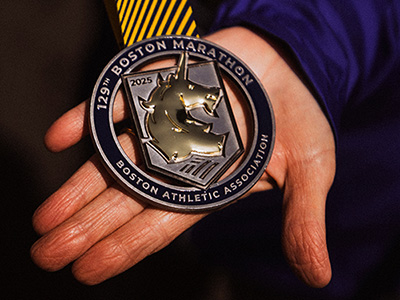 The Boston Marathon finishers' medal