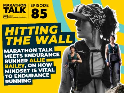 Cover image of Marathon Talk Episode 85 featuring endurance runner Allie Bailey