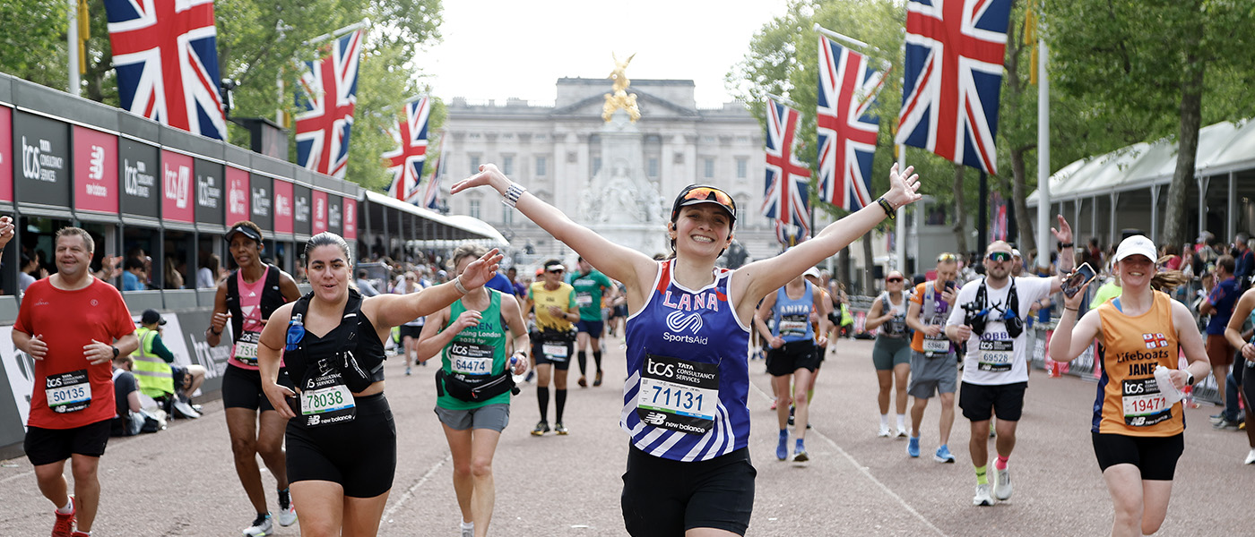 Runners finish the 205 TCS London Marathon