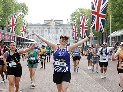 Runners finish the 205 TCS London Marathon