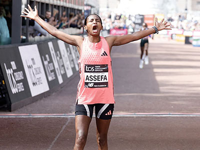Tigst Assefa wins in London in 2026