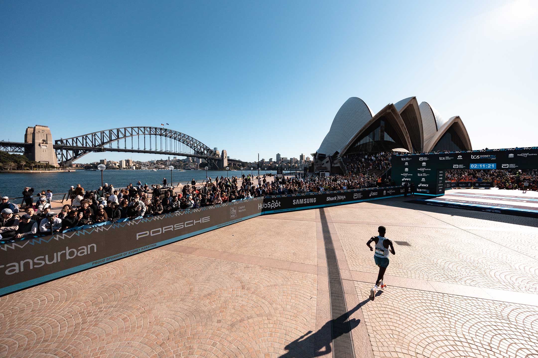 Finish line of the TCS Sydney Marathon