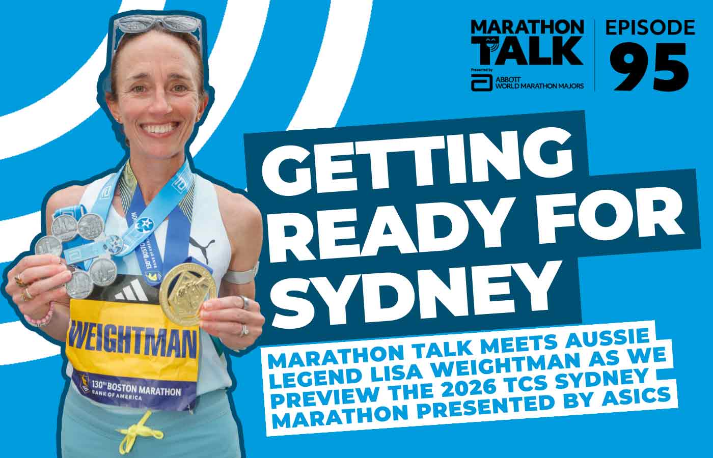 Cover image of Marathon Talk Episode 95 featuring Lisa Weightman