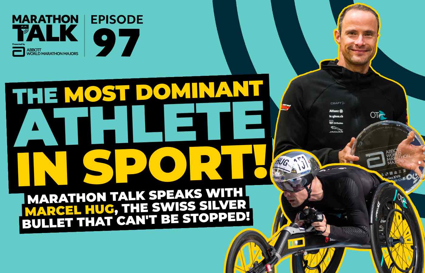 Cover image of Marathon Talk Episode 97 featuring Marcel Hug