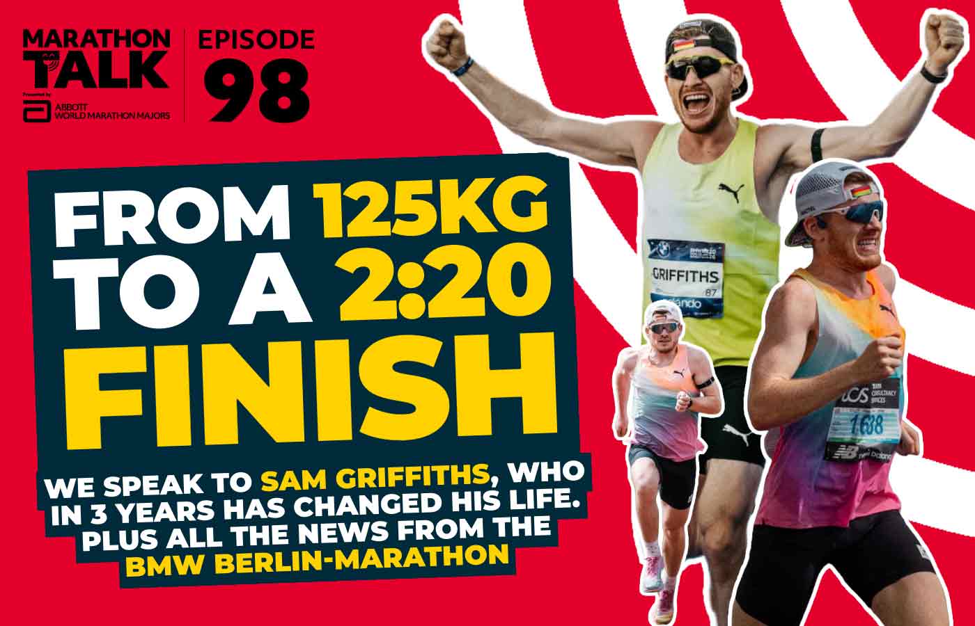 Cover image of Marathon Talk Episode 98 featuring Sam Griffiths