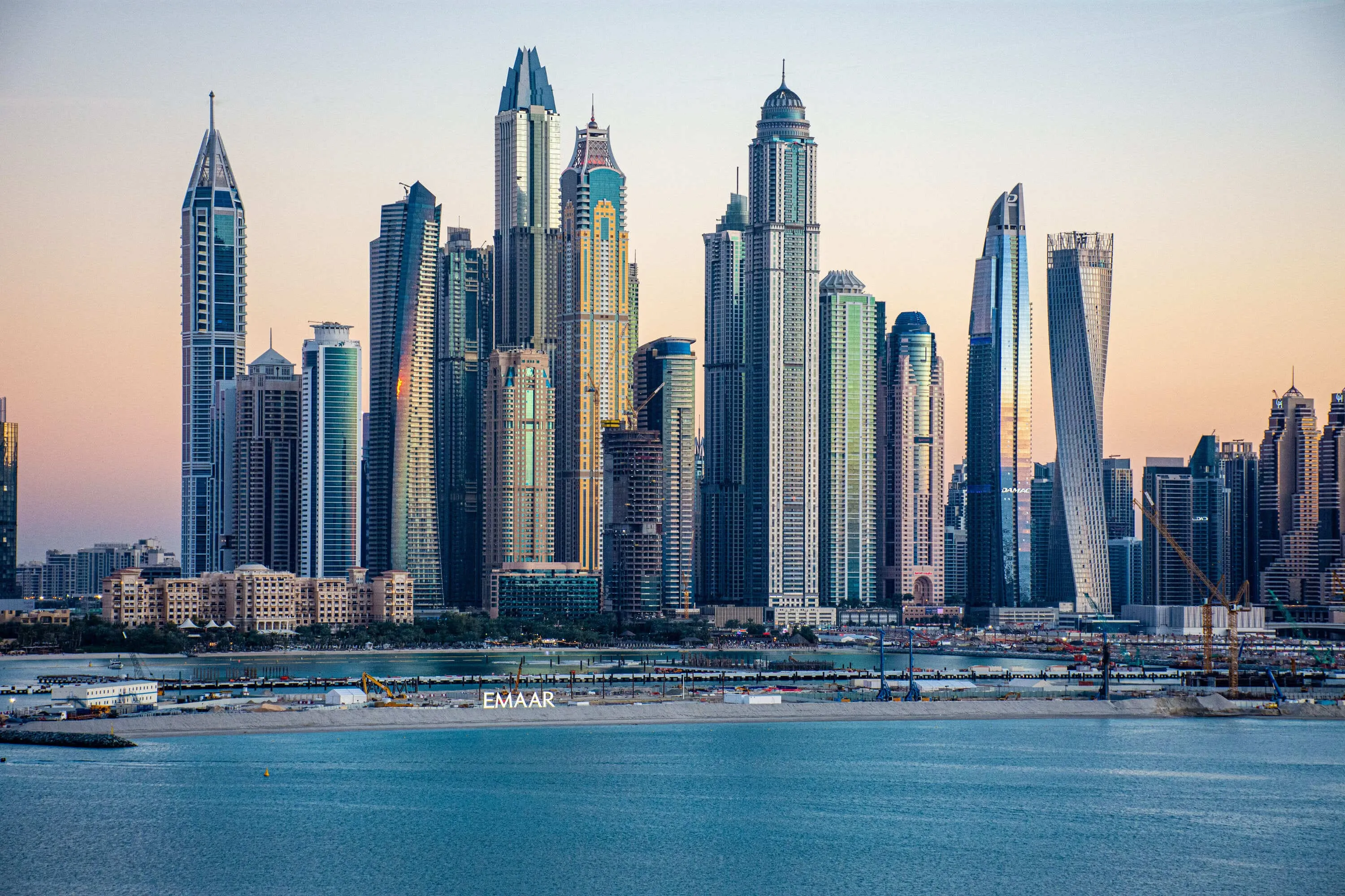 Dubai Marina waterfront and residential towers
