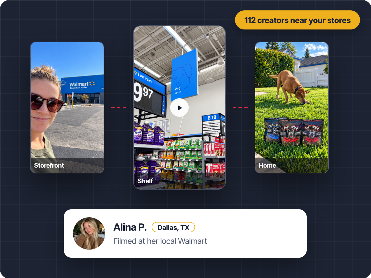 Creator videos — in-aisle and at-home