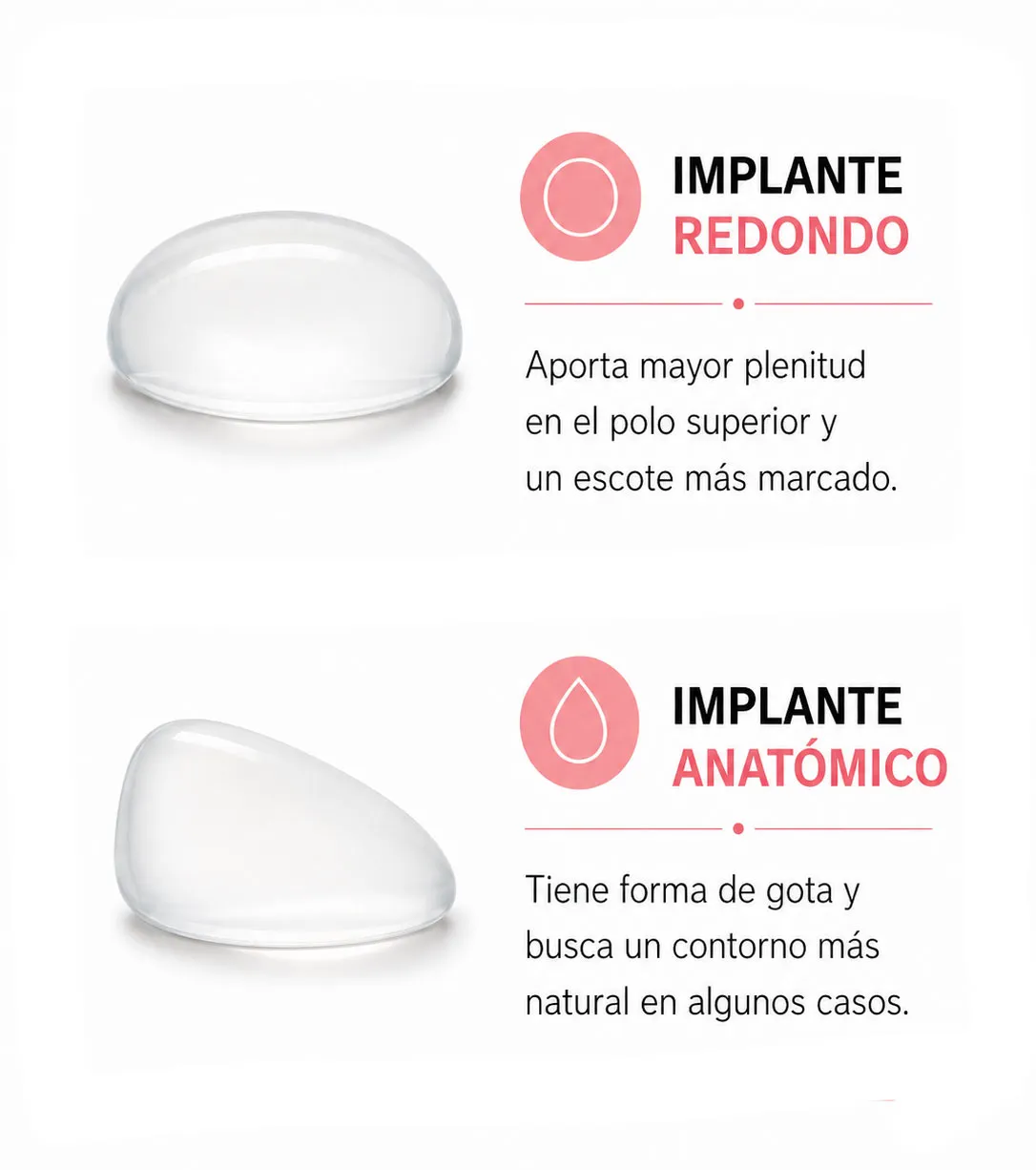 Tipos de implantes mamarios
