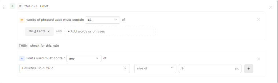 IF conditional rule