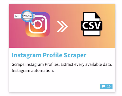 phantombuster instagram profile scraper