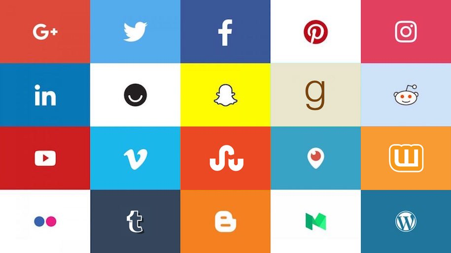 Collage of social platforms like Twitter, Instagram, Facebook, LinkedIn and more where to do influencer marketing campaigns