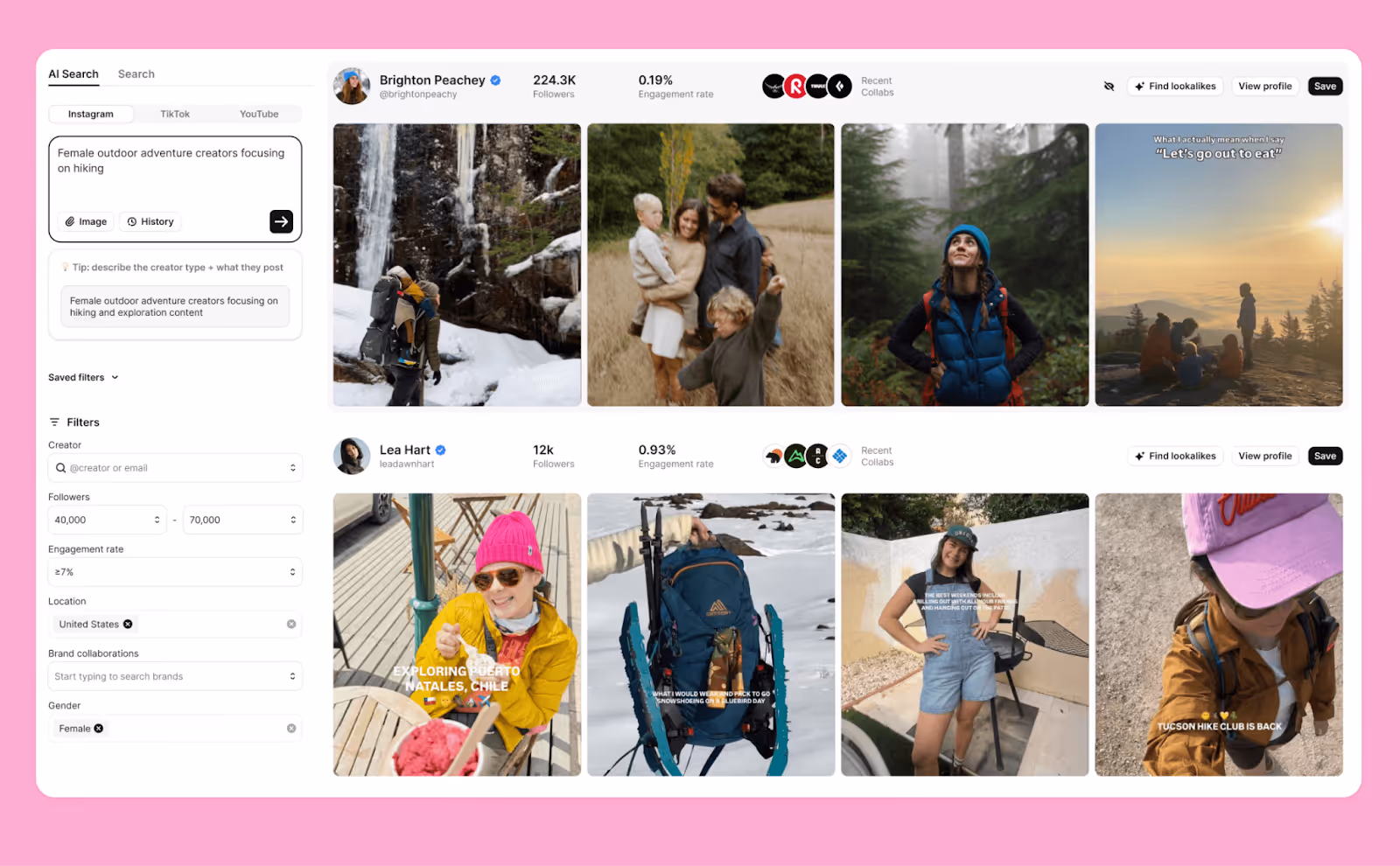 Modash influencer discovery platform