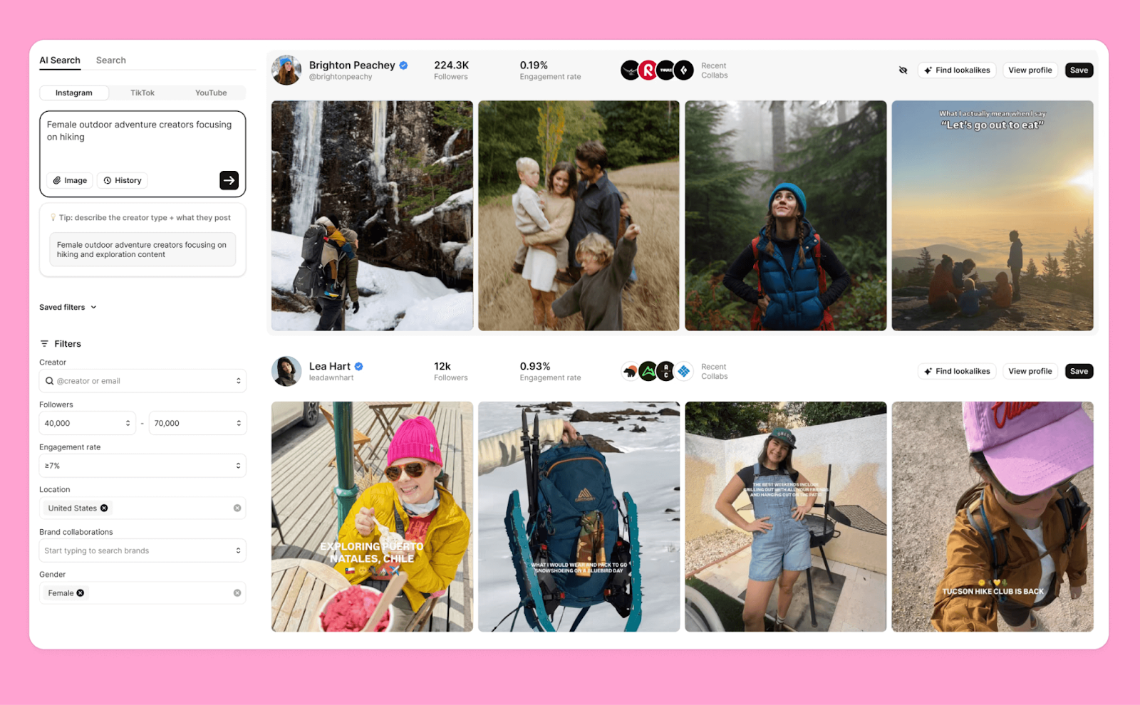 Modash influencer discovery platform
