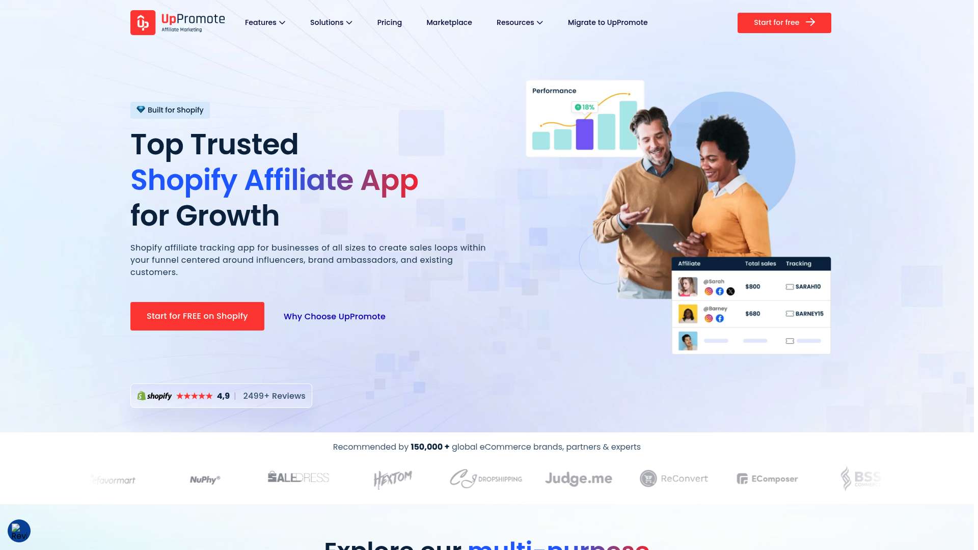 UpPromote homepage
