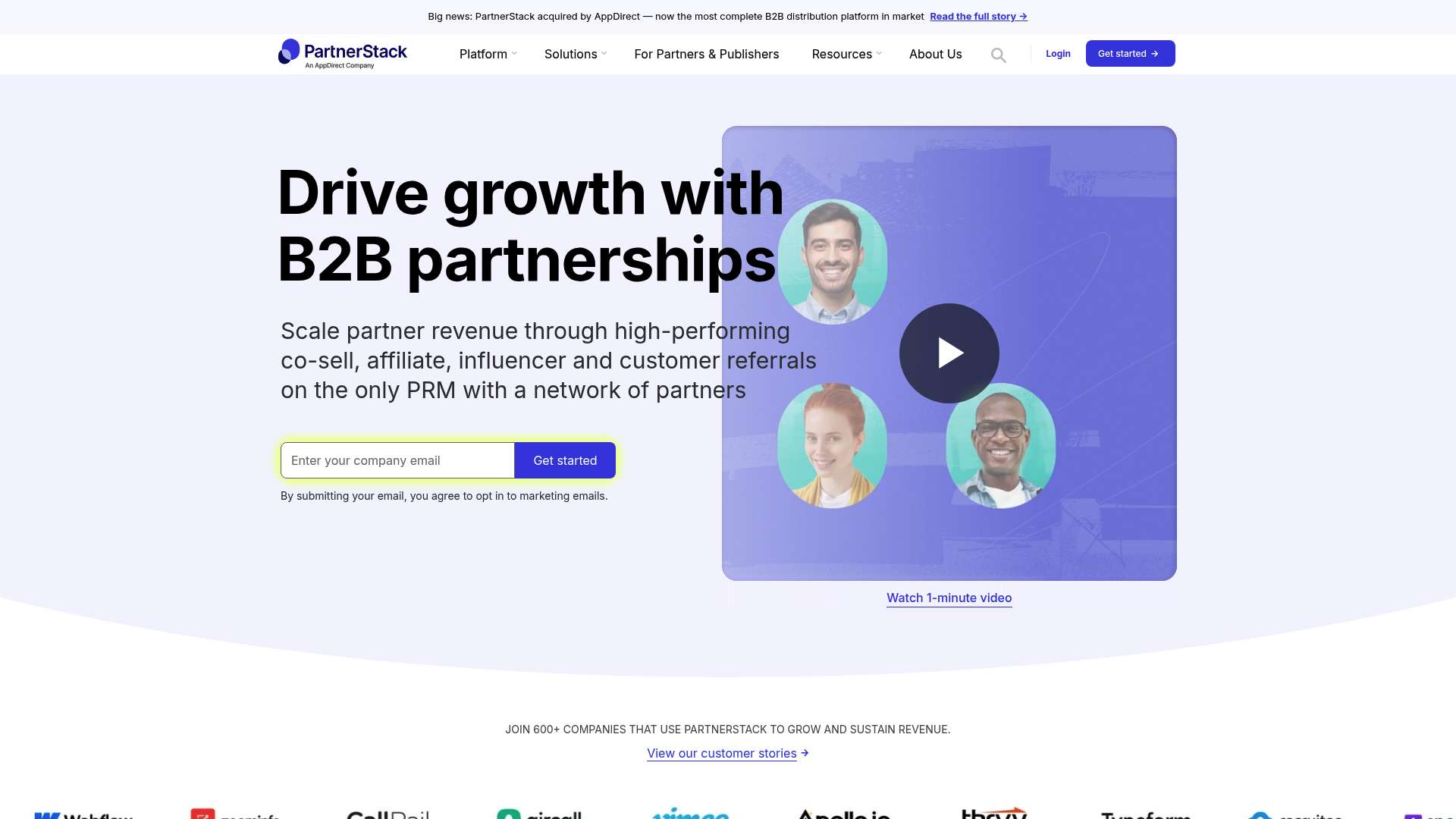 PartnerStack homepage