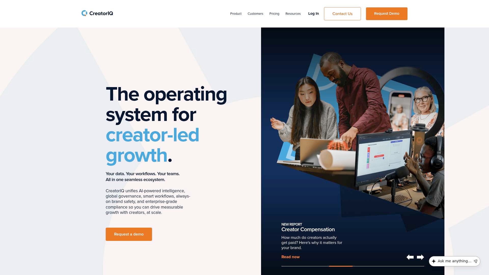 CreatorIQ homepage