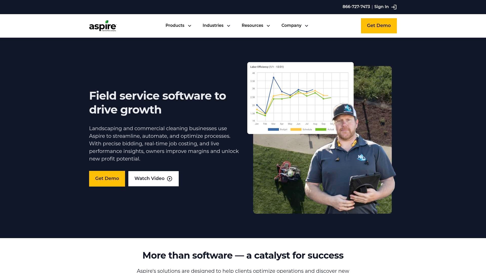 Aspire homepage