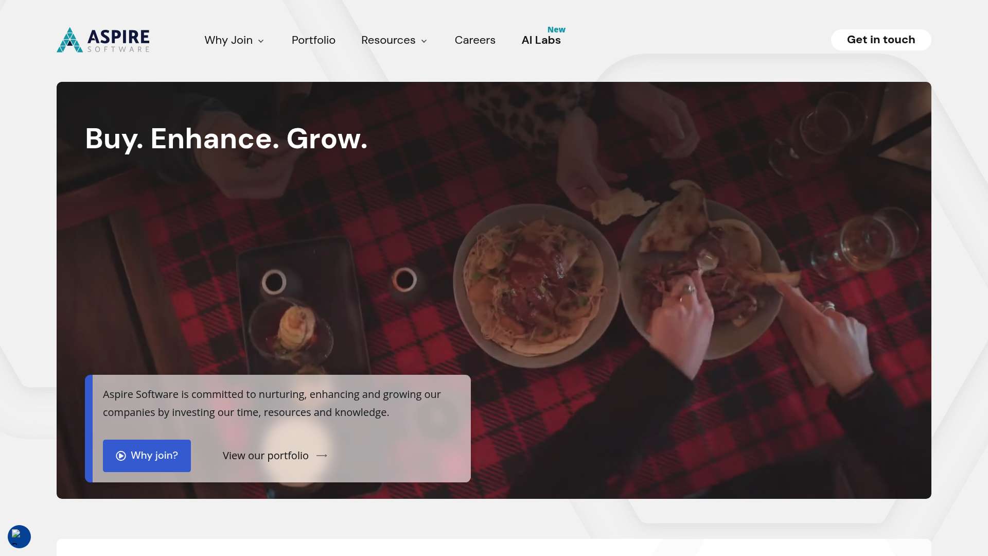 Aspire homepage