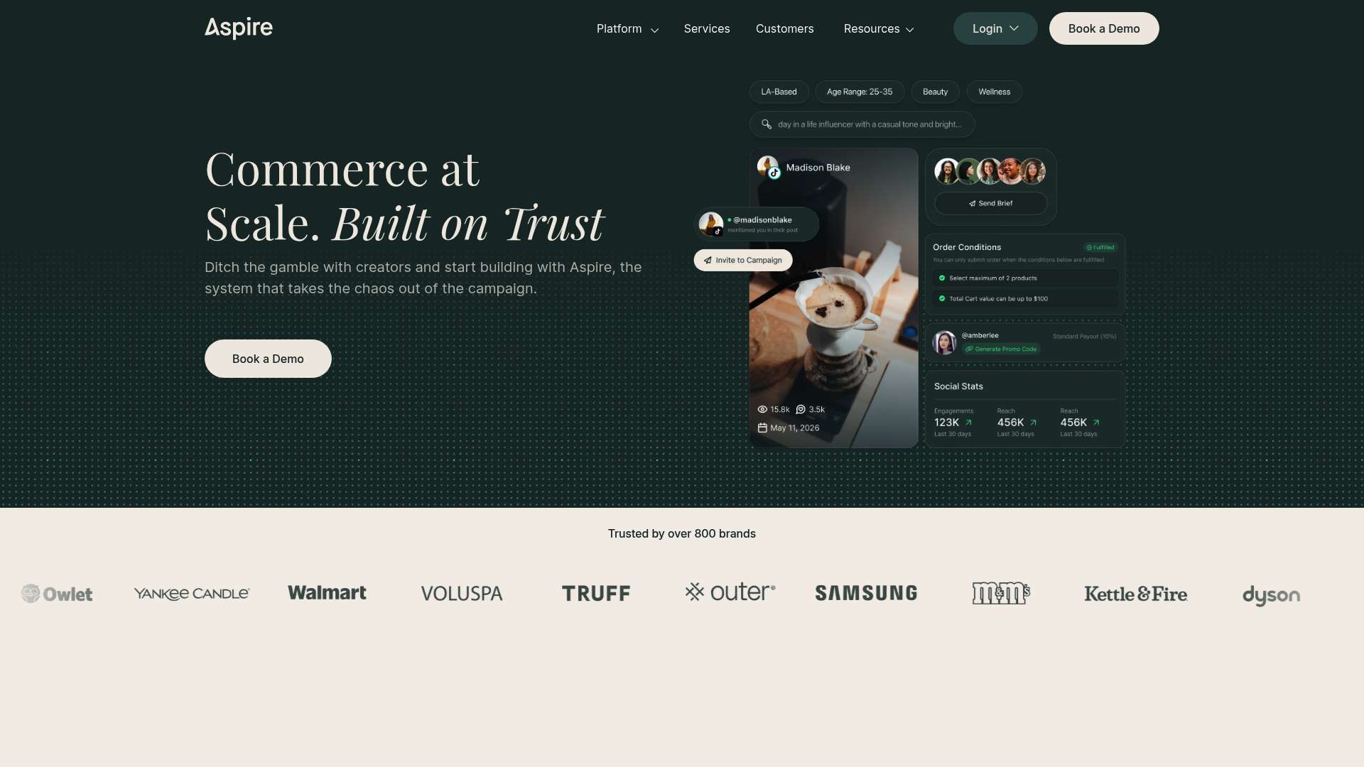 Aspire homepage